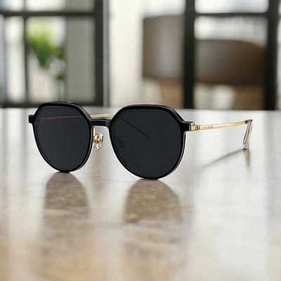 Gambar Parim Eyewear Kacamata Optical Magnet Round Metal - Hitam/Gold