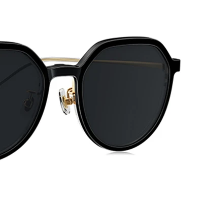 Gambar Parim Eyewear Kacamata Optical Magnet Round Metal - Hitam/Gold