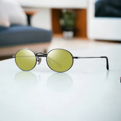 Gambar Parim Eyewear Sunnies Kacamata Sunglasses Retro Oval - Bronze