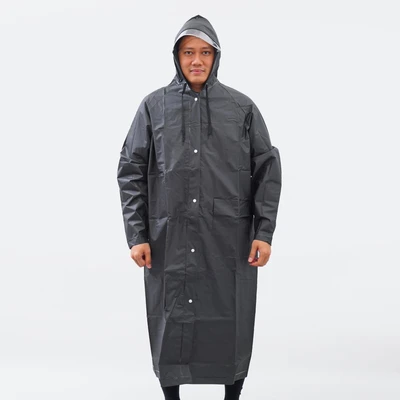 Gambar Ataru Jas Hujan Panjang PVC - Hitam