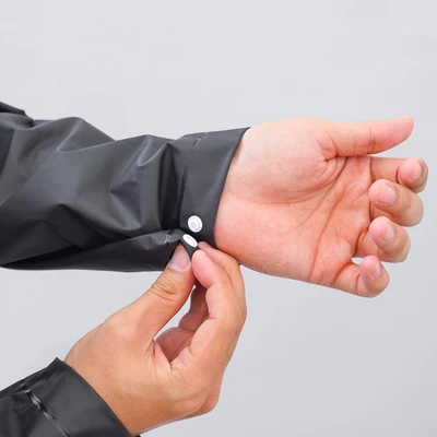 Gambar Ataru Jas Hujan Panjang PVC - Hitam