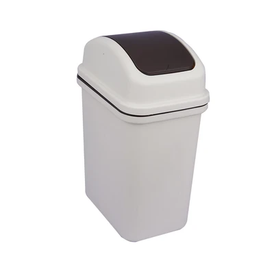 Gambar Selma Hobart Tempat Sampah Tutup Swing Plastik 6 Liter - Cokelat Coffee