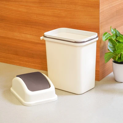 Gambar Selma Hobart Tempat Sampah Tutup Swing Plastik 6 Liter - Cokelat Coffee