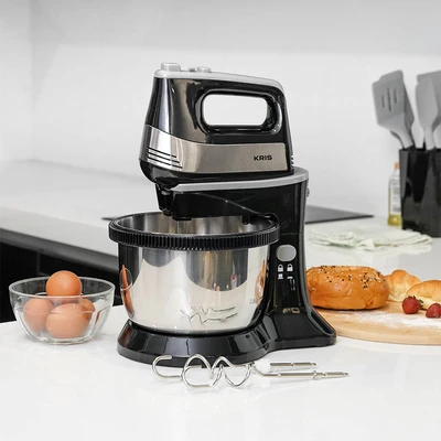 Gambar Kris Stand Mixer 3.4 Liter 500 watt - Hitam / Silver