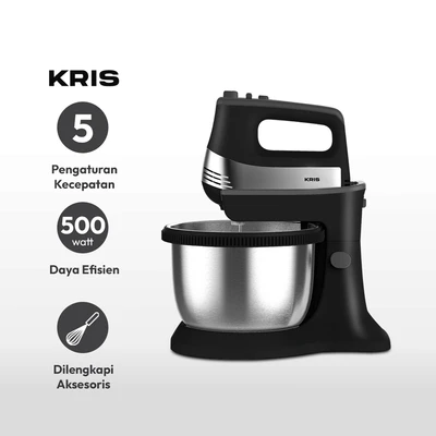Gambar Kris Stand Mixer 3.4 Liter 500 watt - Hitam / Silver