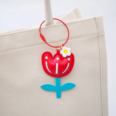 Gambar Ataru Gantungan Kunci PU Tulip - Merah