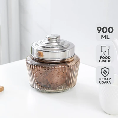 Gambar Kris Stoples Kaca Slim 900 ml - Cokelat
