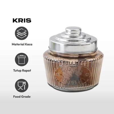 Gambar Kris Stoples Kaca Slim 900 ml - Cokelat