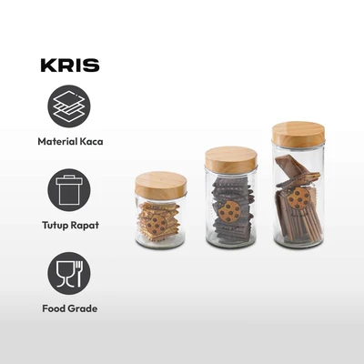 Gambar Kris Set 3 Pcs Stoples Kaca Chocolate Chip