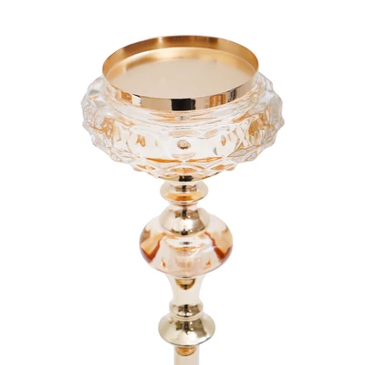 Gambar Informa 11.5x11.5x27 cm Tempat Lilin 2118-1A - Gold