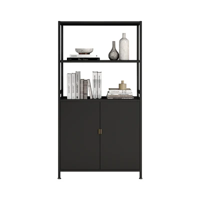 Gambar Stora Kabinet Kantor Metal 5 Tingkat Dengan 2 Pintu - Hitam