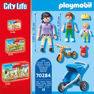 Gambar Playmobil City Life Mother With Children 70284