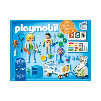Gambar Playmobil City Life Children Hospital Room 70192