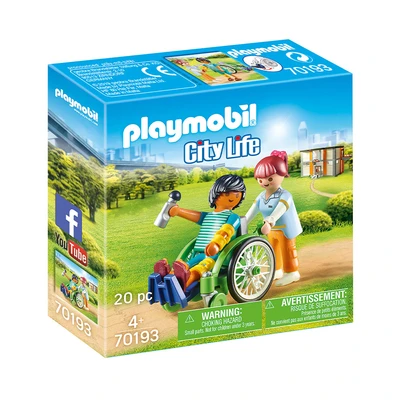 Gambar Playmobil City Life Patient In Wheelchair 70193