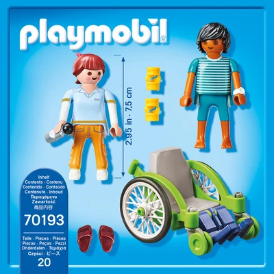 Gambar Playmobil City Life Patient In Wheelchair 70193