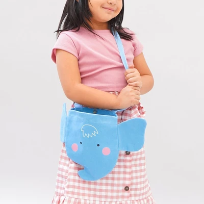 Gambar Ataru Tas Selempang Anak Elephant - Biru