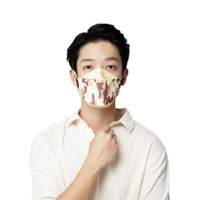 Gambar Ataru Kyou Masker Pelindung 4 Lapis Kf94 Camo - Krem Beige