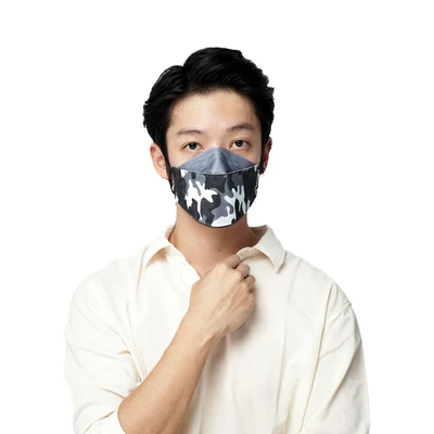 Gambar Ataru Kyou Masker Pelindung 4 Lapis Camo KF94 10 Pcs - Abu-Abu
