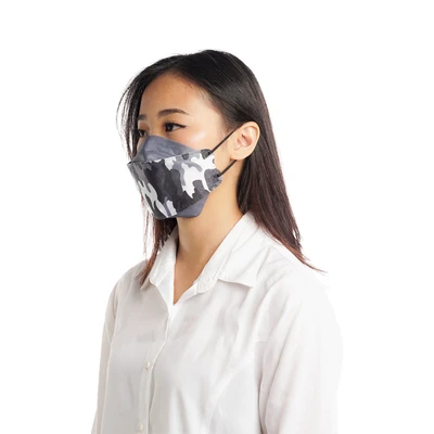 Gambar Ataru Kyou Masker Pelindung 4 Lapis Camo KF94 10 Pcs - Abu-Abu
