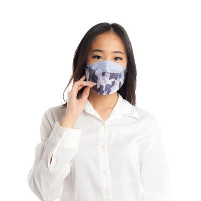 Gambar Ataru Kyou Masker Pelindung 4 Lapis Kf94 Camo - Biru Muda