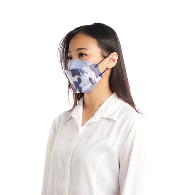 Gambar Ataru Kyou Masker Pelindung 4 Lapis Kf94 Camo - Biru Muda