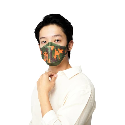 Gambar Ataru Kyou Masker Pelindung 4 Lapis Kf94 Camo - Hijau Tua