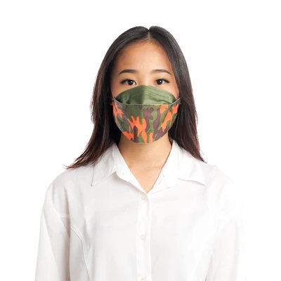 Gambar Ataru Kyou Masker Pelindung 4 Lapis Kf94 Camo - Hijau Tua