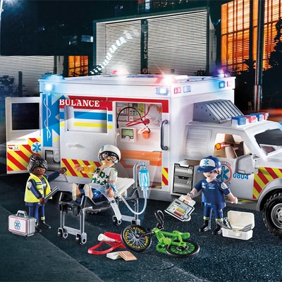 Gambar Playmobil City Action Rescue Vehicle Ambulance 70936