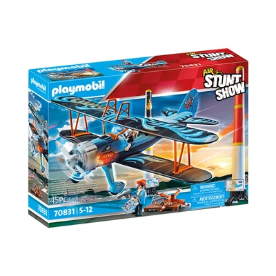 Gambar Playmobil Set Air Stunt Show Phoenix Biplne 70831