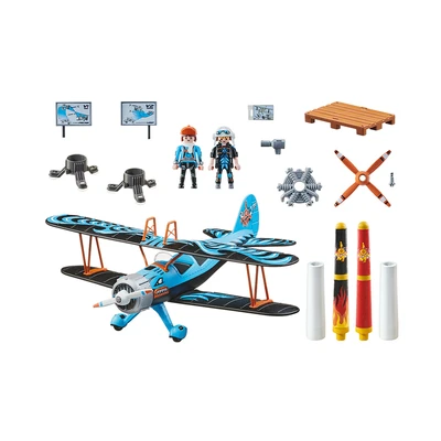 Gambar Playmobil Set Air Stunt Show Phoenix Biplne 70831
