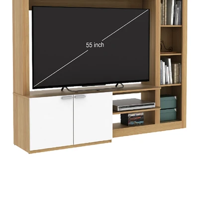 Gambar Selma Stunn Lemari Tv Entertainment Centre - Euro Oak/putih