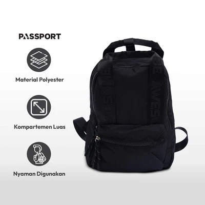 Gambar Passport Teen Tas Ransel Fluffy - Hitam