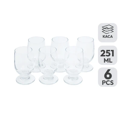 Gambar Libbey Goblet Gelas Kaca 251 ml Set 6 pcs Transparan
