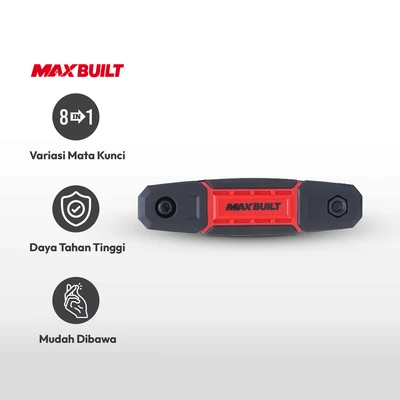 Gambar Maxbuilt Kunci L Lipat Hexagonal Set 8 pcs
