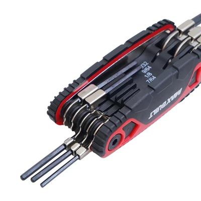 Gambar Maxbuilt Set Kunci L Hex Lock Folding 1/4-3/32 Inch