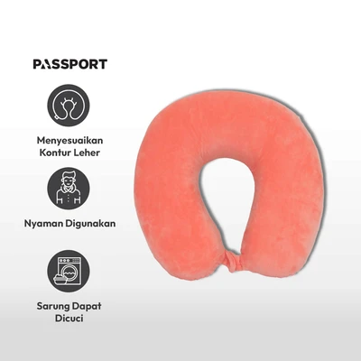 Gambar Passport Bantal Leher Powdery - Pink