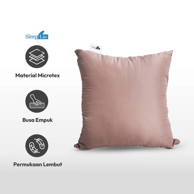 Gambar Sleeplite Bantal Sofa Dacron 40x40 cm - Cokelat