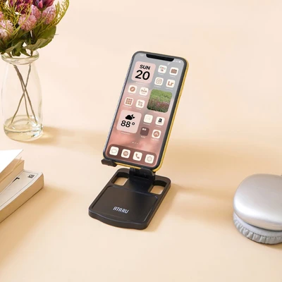 Gambar Ataru Phone Stand Lipat Retractable - Hitam