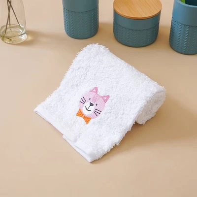 Gambar Ataru 30x70 cm Handuk Mandi Anak Cat - Putih