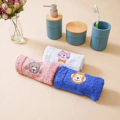 Gambar Ataru 30x70 cm Handuk Mandi Anak Cat - Putih