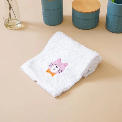 Gambar Ataru 45x100 cm Handuk Mandi Anak Cat - Putih