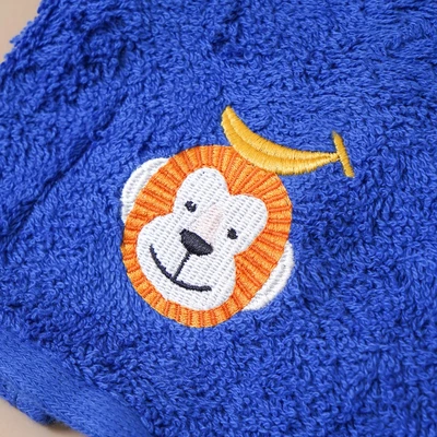 Gambar Ataru 45x100 cm Handuk Mandi Anak Monkey - Biru