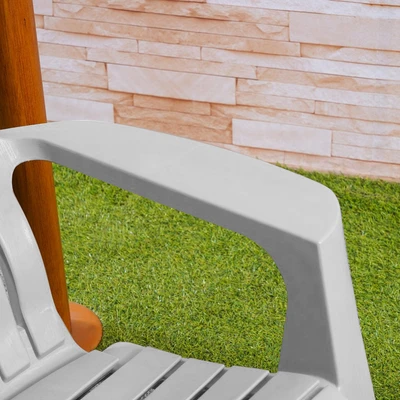 Gambar Soleil Adirondack Kursi Teras Plastik - Abu-Abu Muda