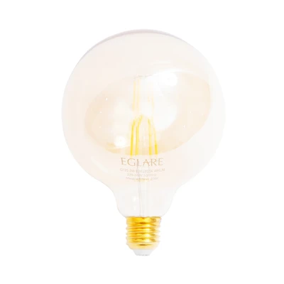 Gambar Krisbow Bohlam LED Filamen Globe 5 Watt 484 Lumen Warm White E27 G125 - Kuning