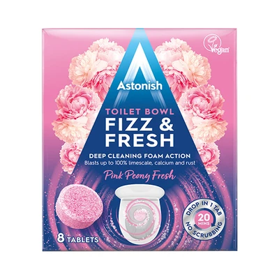 Gambar Astonish Pink Peony Tablet Pembersih Kerak Toilet 8 Pcs - Biru/Pink