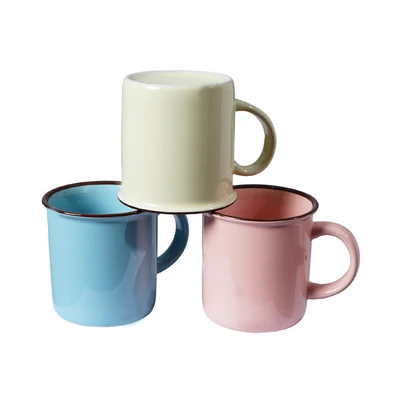 Gambar Kopin Porcelain Mug Porcelain Vintage 315 ml - Pink