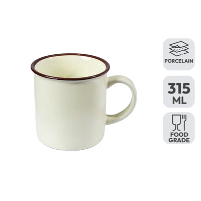 Gambar Kopin Porcelain Mug Porcelain Vintage 315 ml - Kuning