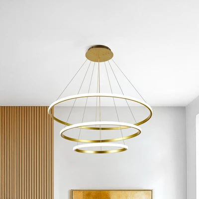 Gambar Eglare Circulo Lampu Gantung Hias LED 3 Dimmable - Gold