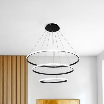 Gambar Eglare Circulo Lampu Gantung Hias LED Dimmable - Hitam