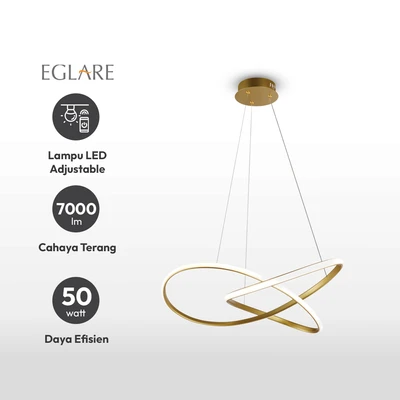 Gambar Eglare Bono Lampu Gantung Hias LED 3CCT - Gold
